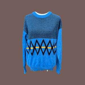 Vintage Snuggler Zigzag Knit Sweater – 70s Retro Mod Energy